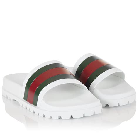 men gucci slides white|men Gucci slides size 12.